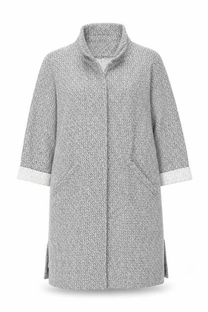 River Island Womens Grey Long Knit Coatigan Size 12 Classic Style