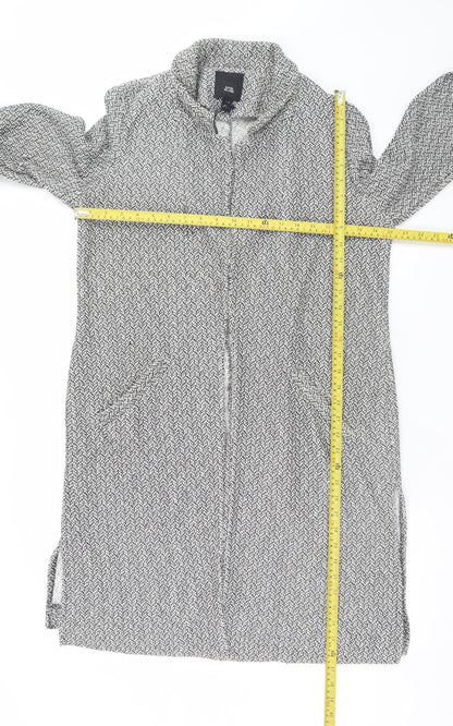 River Island Womens Grey Long Knit Coatigan Size 12 Classic Style