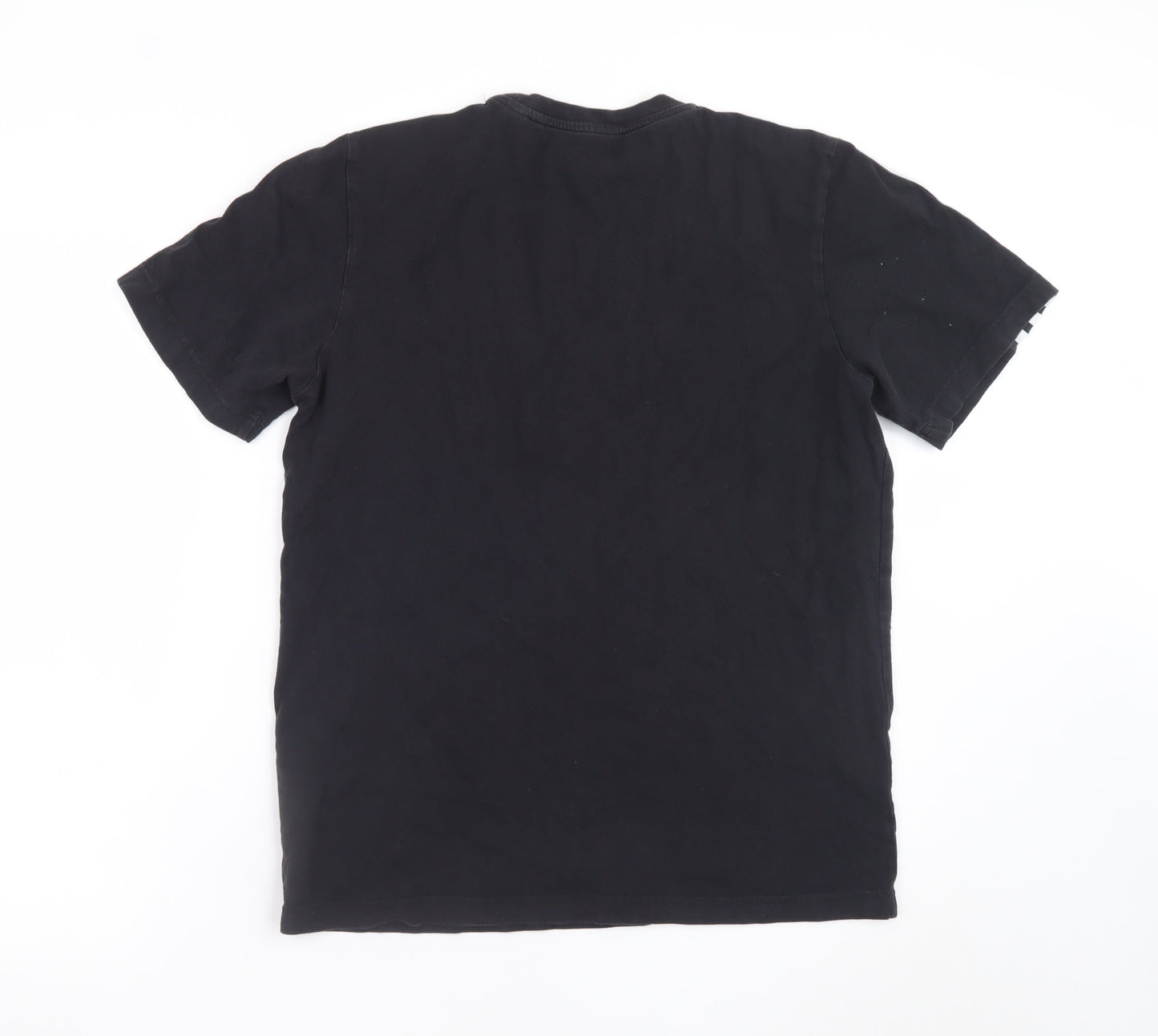 Adidas Men's Black Cotton Crew Neck Short Sleeve T-Shirt M