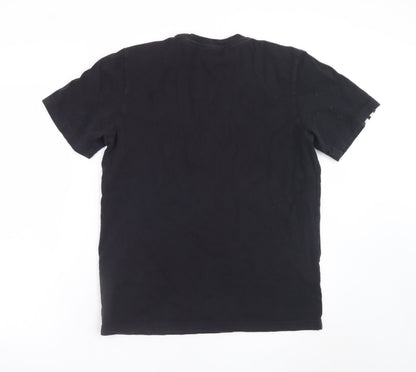 Adidas Men's Black Cotton Crew Neck Short Sleeve T-Shirt M
