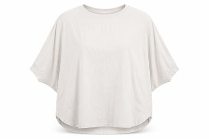 Uniqlo Women Beige Relaxed Fit Dolman Sleeve T-Shirt M