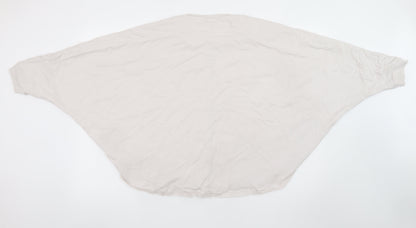 Uniqlo Women Beige Relaxed Fit Dolman Sleeve T-Shirt M