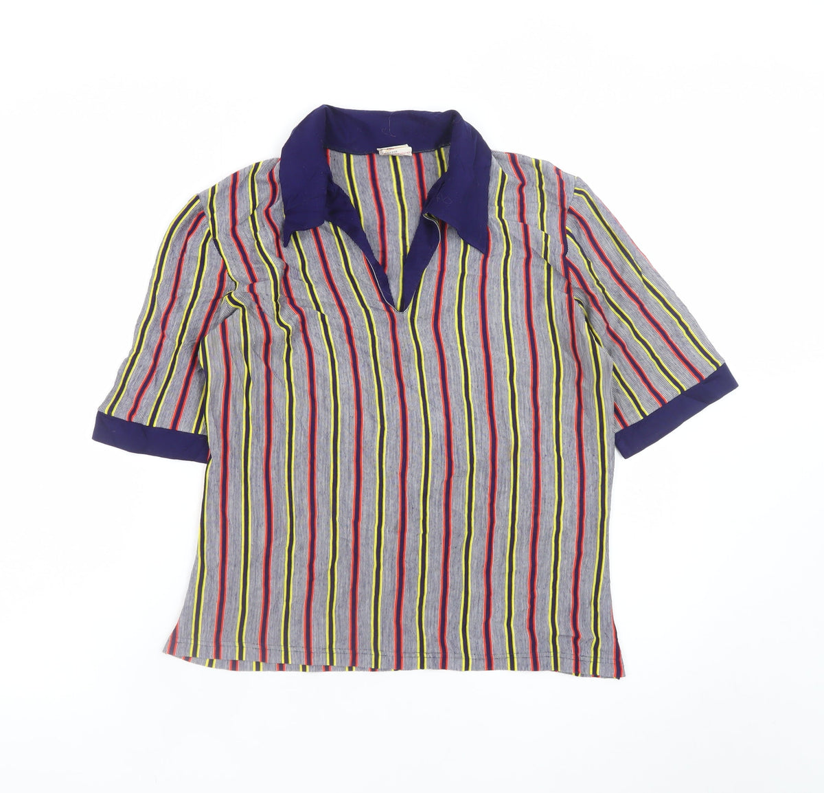 Marks & Spencer Women’s Multicoloured Striped Collared Blouse Size 16