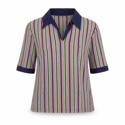 Marks & Spencer Women’s Multicoloured Striped Collared Blouse Size 16