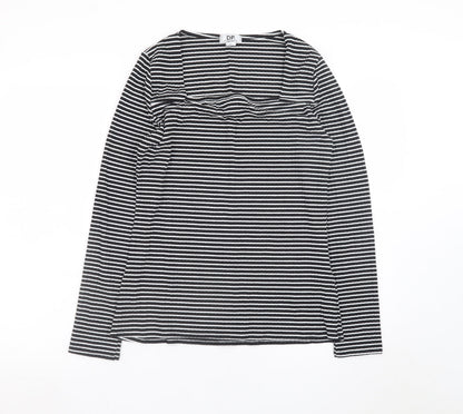 Dorothy Perkins Women’s Black Striped Long Sleeve Jersey Top Size L