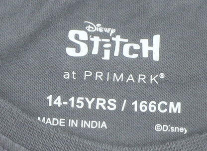 Disney Stitch Girls Grey Scrump Graphic T-Shirt 14-15 Years Primark