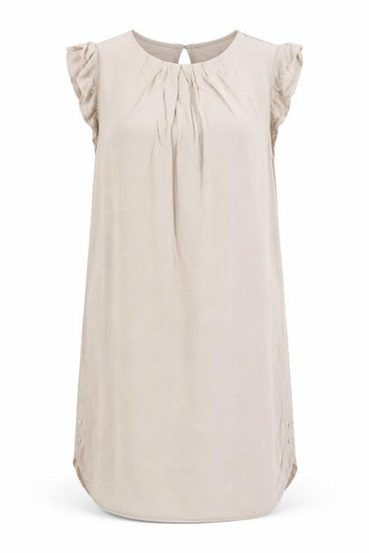 Zara Basic Women Beige Sleeveless Shift Dress Size M