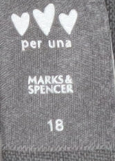Marks and Spencer Per Una Women's Black Linen Blend Blazer Size 18