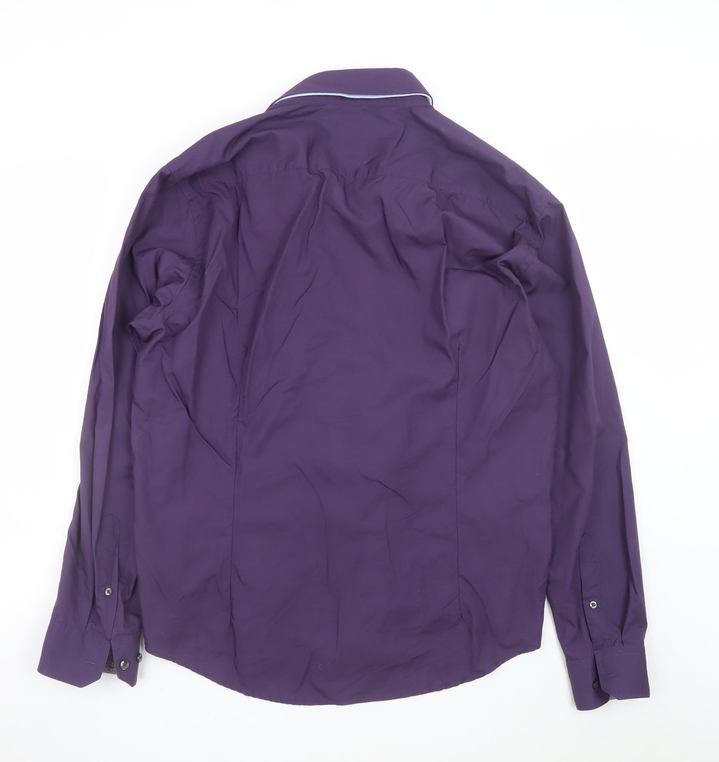 Dunnes Men’s Purple Regular Fit Long Sleeve Cotton Dress Shirt XL