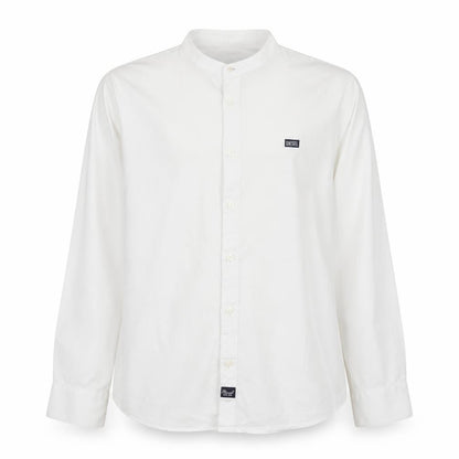 Front view of Diesel boys’ white long sleeve button-up cotton shirt age 13