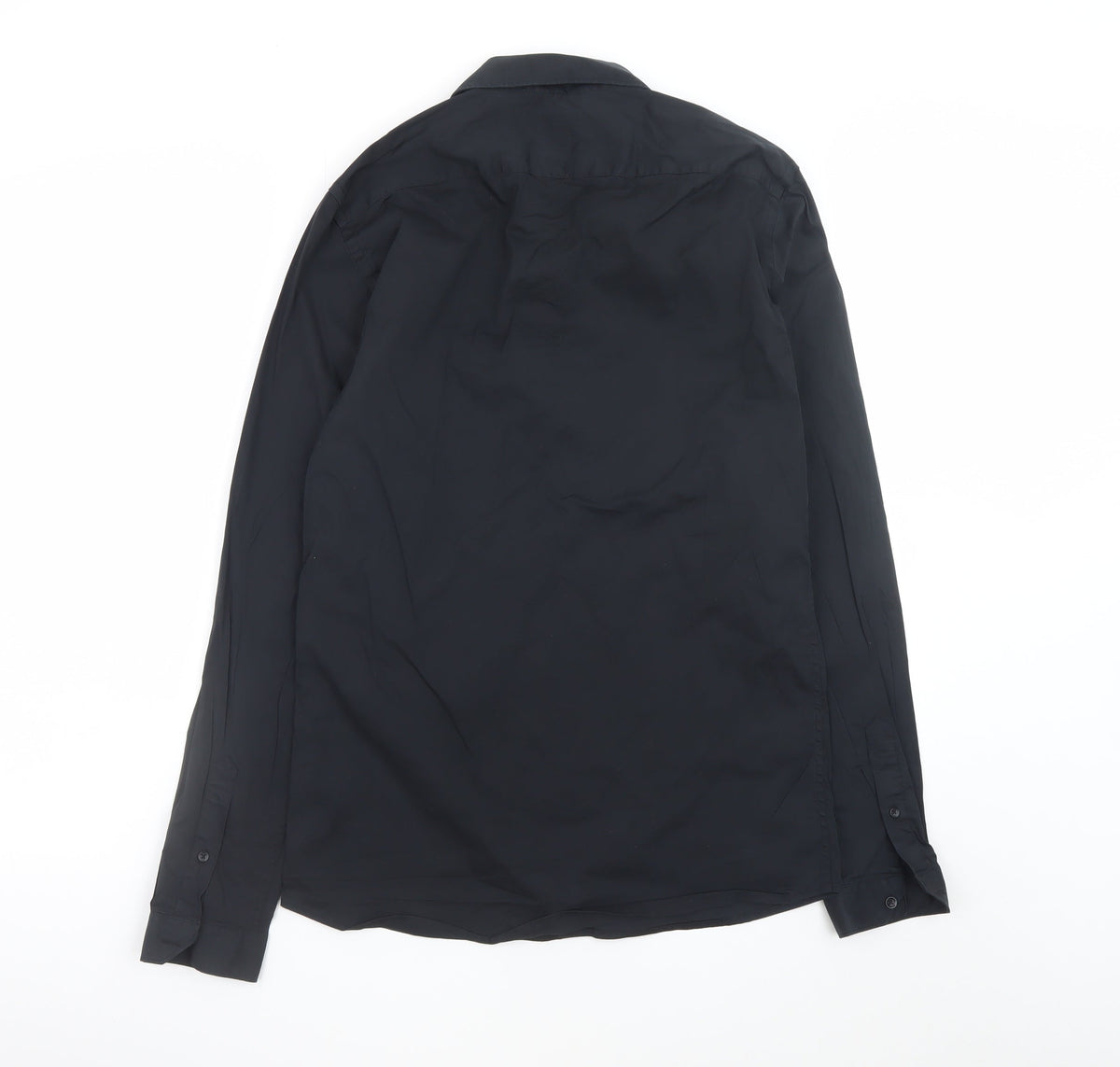 Zara Men's Black Super Slim Fit Formal Dress Shirt Medium