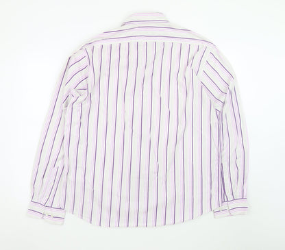 Henri Lloyd Men's Multicoloured Striped Cotton XL Casual Fit Long Sleeve Dress Shirt