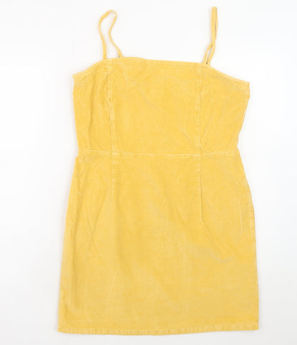 ASOS Women’s Yellow Corduroy Bodycon Dress UK 14