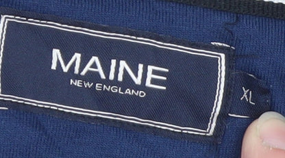 Maine New England Men's Grey XL Colourblock Short Sleeve Polo Shirt