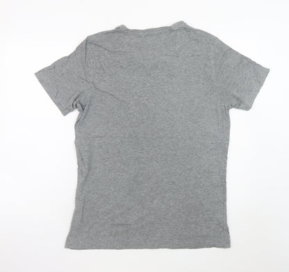 Puma Men's Grey Graphic Logo T-Shirt Size M Short Sleeve Sportswear