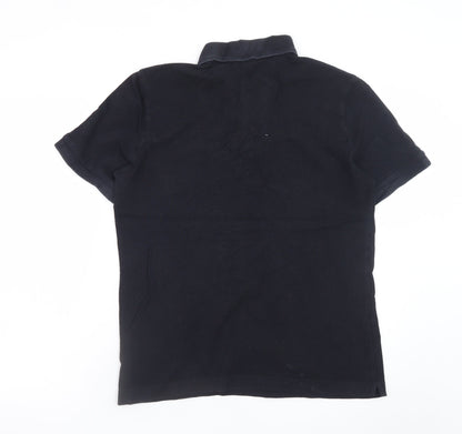 Hugo Boss Men's Black Polo Shirt M Regular Fit Cotton