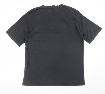 Zara Men's Black M Graphic Music T-Shirt 'Turn Up The Beat'