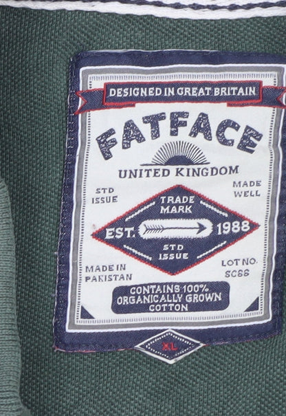 FatFace Men’s Green XL Polo Shirt 100% Cotton Casual