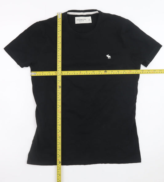 Abercrombie & Fitch Men's Black XS Crew Neck Cotton T-Shirt