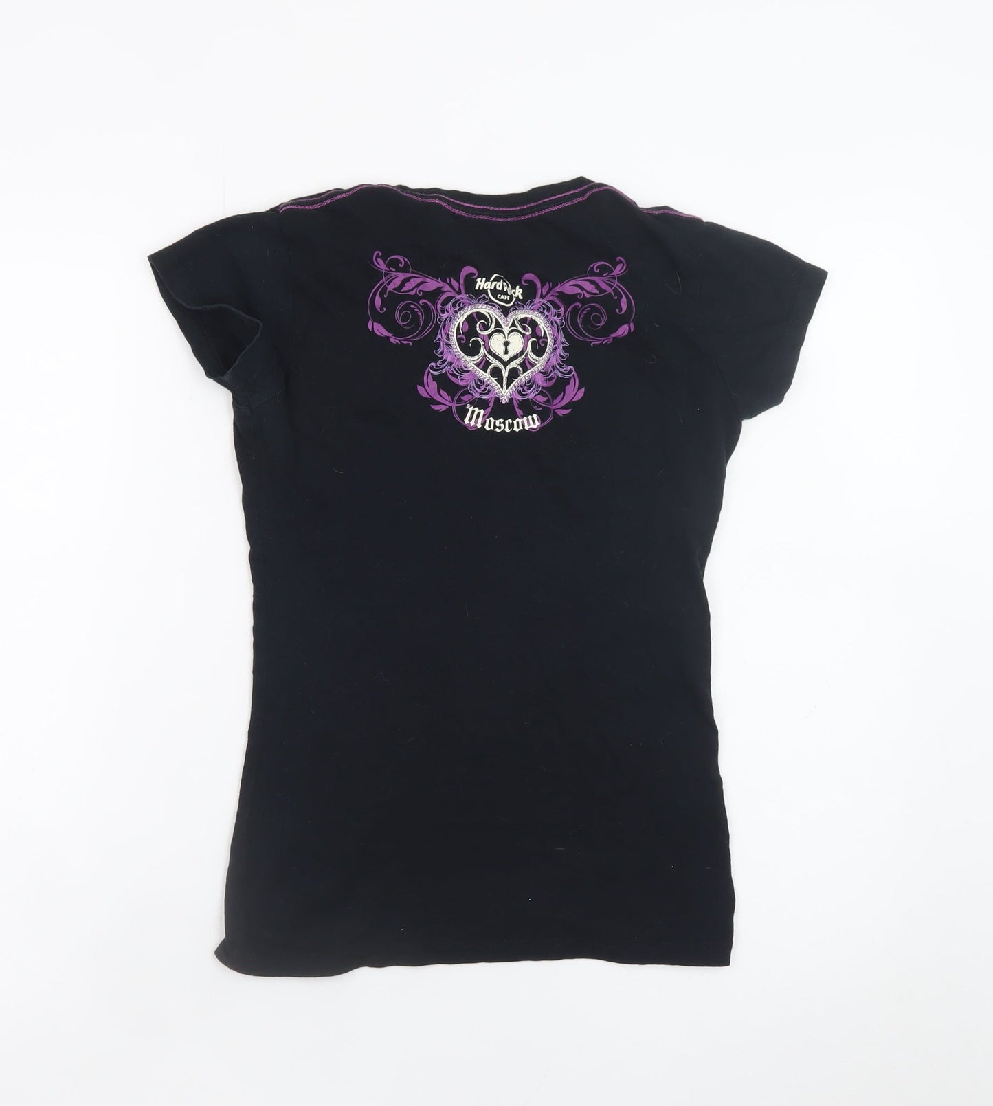 Hard Rock Women's Black XS Graphic Cotton T-Shirt