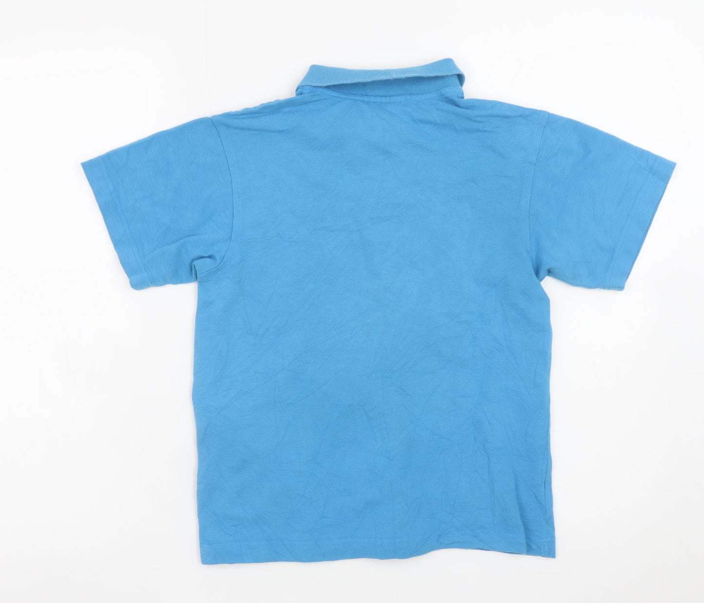 Lacoste Boys Blue Polo Shirt Size 12 Years Cotton Collared Logo Top