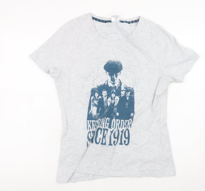 Tu Women’s Grey Peaky Blinders T-Shirt Size 12 Cotton Blend