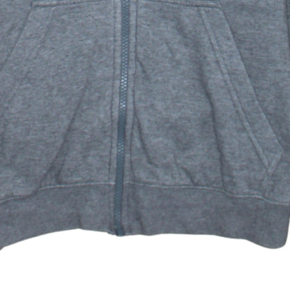 Nike Women Grey Full Zip Hoodie Small Cotton Blend Casual