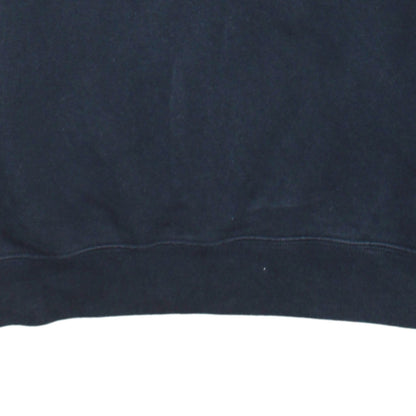 Champion Mens Black Large Crew Neck Logo Sweatshirt Pullover