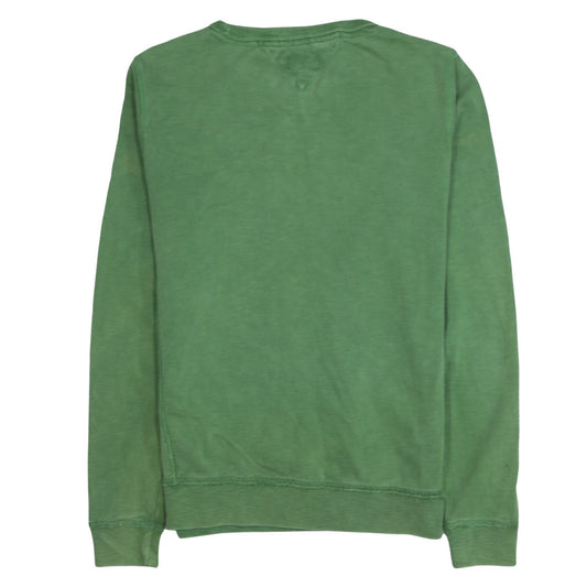 Hilfiger Denim Men's Green Cotton Crew Neck Sweatshirt M