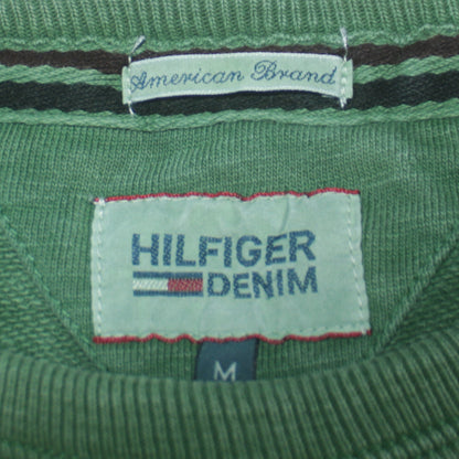 Hilfiger Denim Men's Green Cotton Crew Neck Sweatshirt M