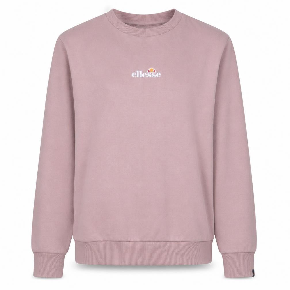 Ellesse Womens Pink Pullover Sweatshirt Size M Cotton Blend Logo Crew Neck