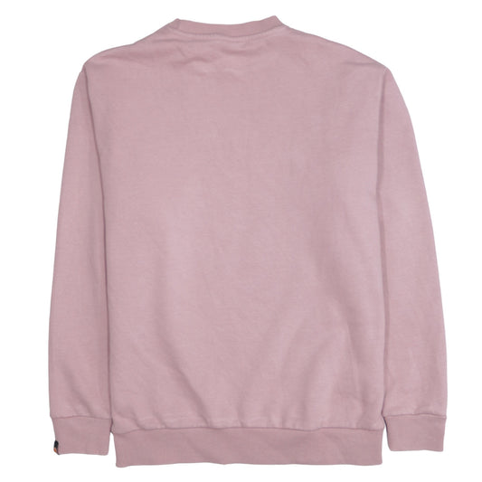 Ellesse Womens Pink Pullover Sweatshirt Size M Cotton Blend Logo Crew Neck