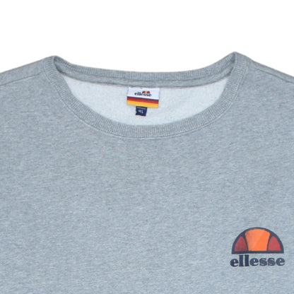 Ellesse Men's Grey Logo Crew Neck Sweatshirt Size L Regular Fit