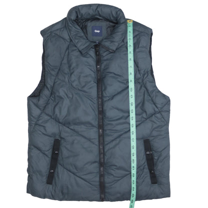 Gap Men's Grey Puffer Waistcoat M Regular Fit Lightweight