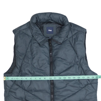 Gap Men's Grey Puffer Waistcoat M Regular Fit Lightweight