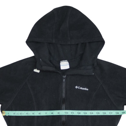Columbia Womens Black Fleece Hooded Full Zip Jacket Size M
