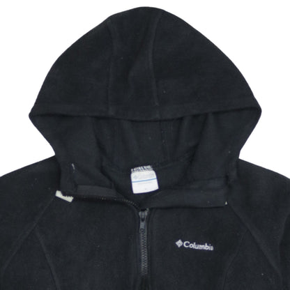 Columbia Womens Black Fleece Hooded Full Zip Jacket Size M