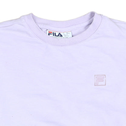 FILA Womens Lilac Crew Neck Sweatshirt Size S Casual Logo Pullover