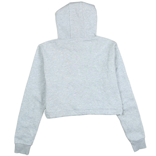 Fila Women Grey Pullover Hoodie UK 12 Logo Drawstring Casual