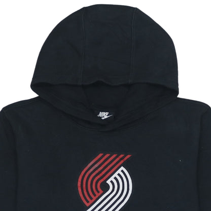 Nike Boys Black Pullover Hoodie L 14/16 Portland Trail Blazers Logo