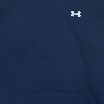 Under Armour Boys Navy Blue Pullover Hoodie YXL Loose Fit Sportswear