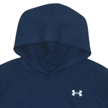 Under Armour Boys Navy Blue Pullover Hoodie YXL Loose Fit Sportswear