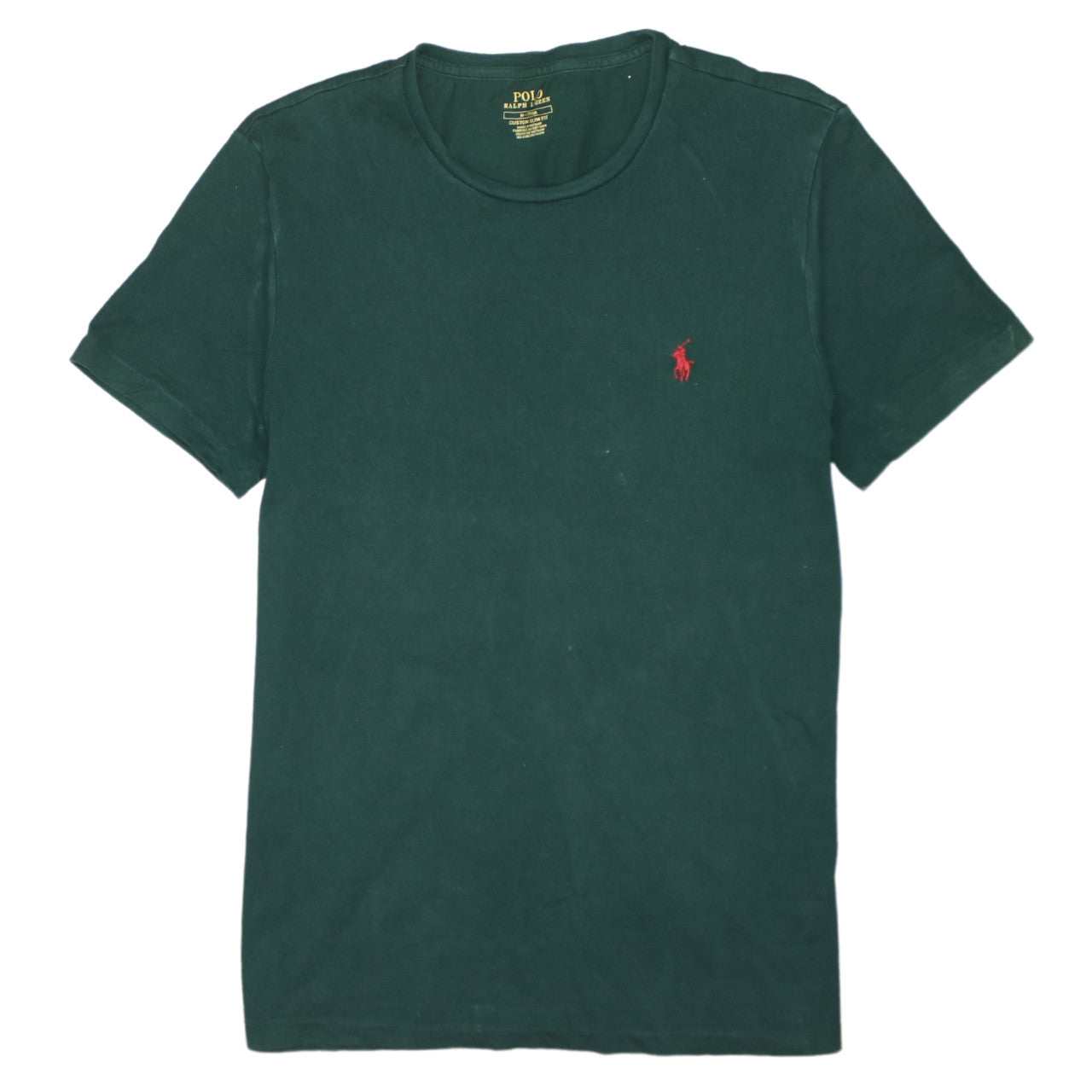 Polo Ralph Lauren Men's Green Slim Fit Cotton Crew Neck T-Shirt M