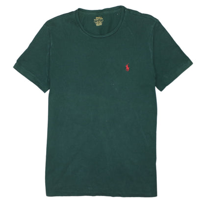Polo Ralph Lauren Men's Green Slim Fit Cotton Crew Neck T-Shirt M