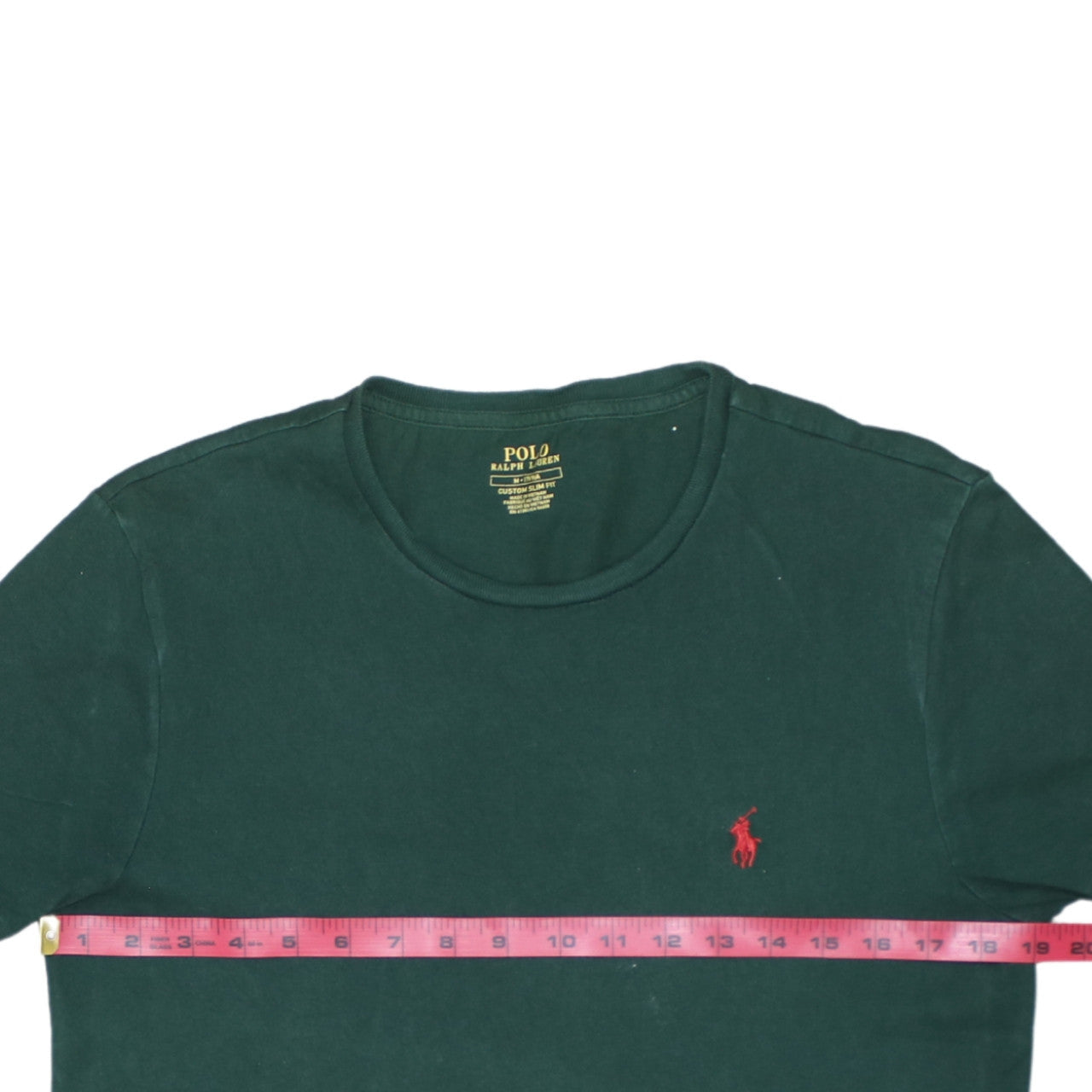 Polo Ralph Lauren Men's Green Slim Fit Cotton Crew Neck T-Shirt M