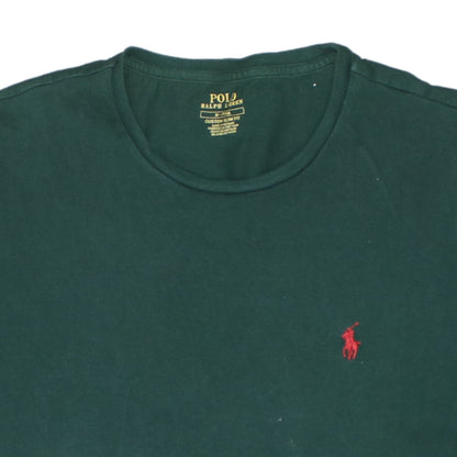 Polo Ralph Lauren Men's Green Slim Fit Cotton Crew Neck T-Shirt M