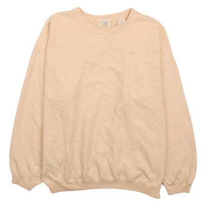 GAP Womens Beige Pullover Sweatshirt Cotton Blend Size M Casual