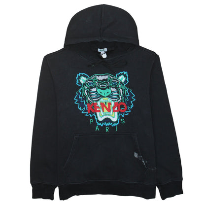 Kenzo Men Black L Embroidered Tiger Pullover Hoodie