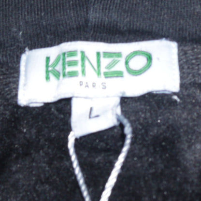 Kenzo Men Black L Embroidered Tiger Pullover Hoodie