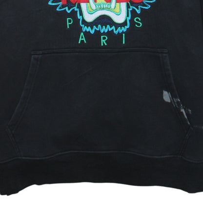 Kenzo Men Black L Embroidered Tiger Pullover Hoodie